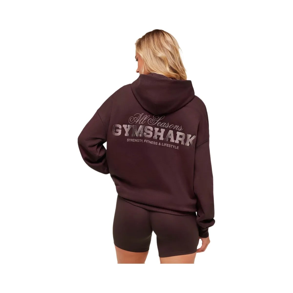 Gymshark All Seasons Graphic Hoodie - GS Cherry Purple - HypeFly India View 6
