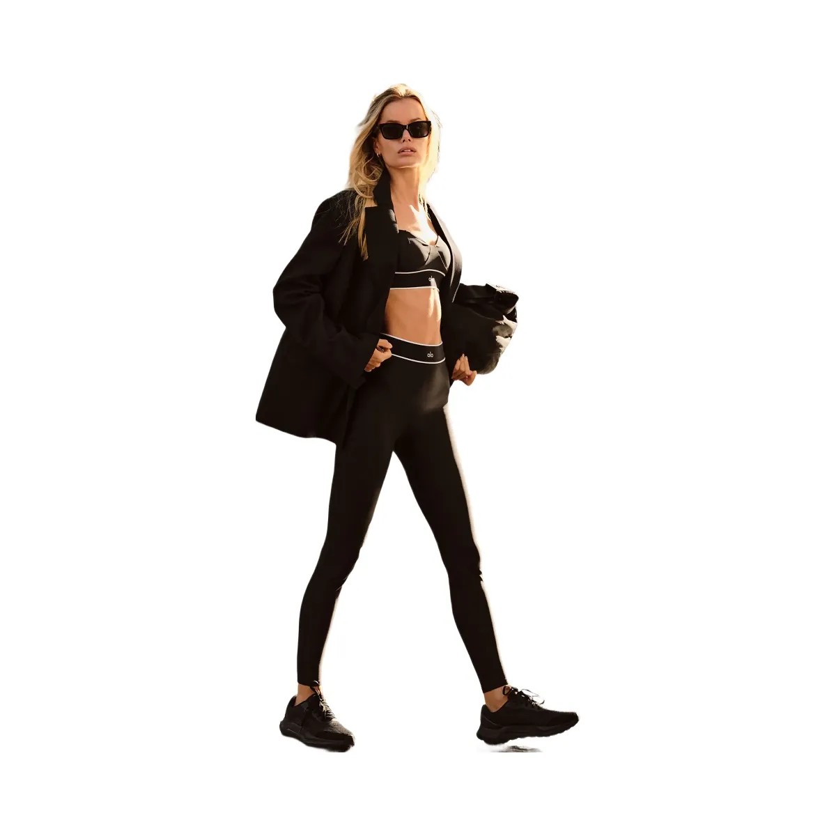 Alo Women's Airlift High-Waist Alignment Legging - Black/White - HypeFly India View 6