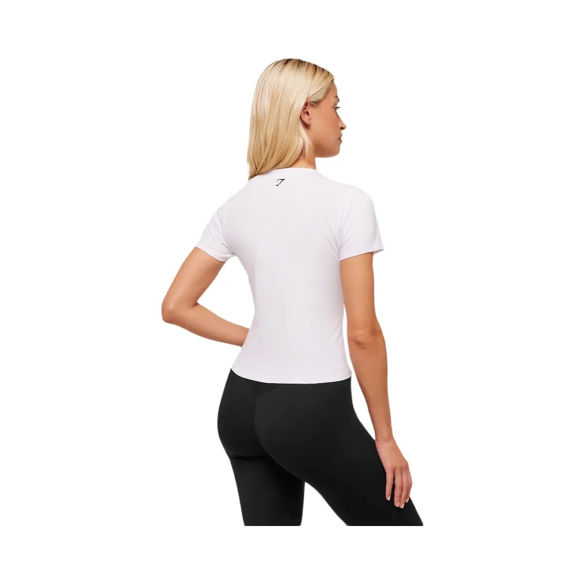 Gymshark Embroidered Logo Crop Top - White - HypeFly India View 2