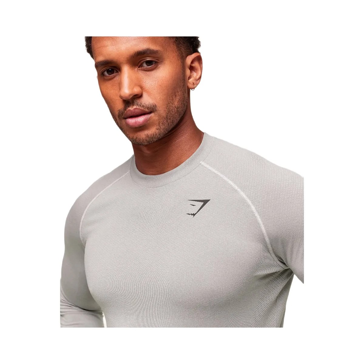 Gymshark Vital Long Sleeve T-Shirt - Light Grey/Smokey Grey - HypeFly India View 4