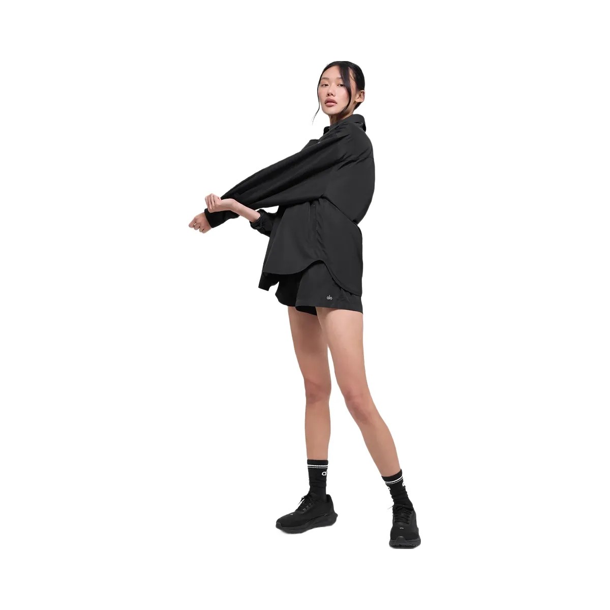 Alo Women's Socialite Shacket - Black - HypeFly India View 3