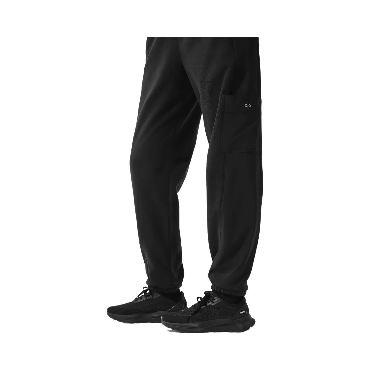 Alo Women's Polar Fleece Wintry Mix Pant - Black - HypeFly India View 2