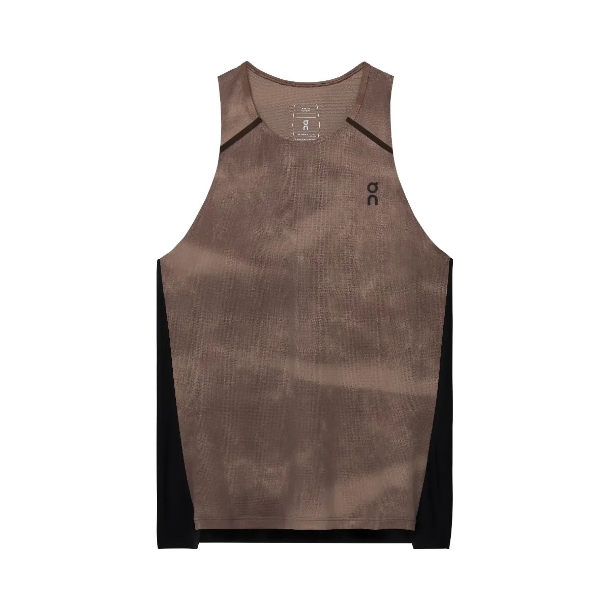 On Performance Tank Aop Cinder | Black - HypeFly India View 2