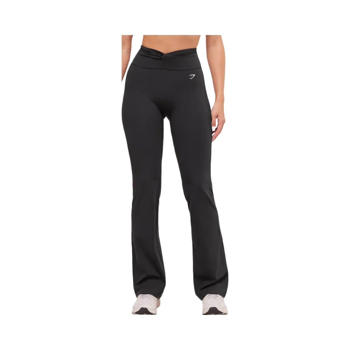 Gymshark Twist Front Straight Leg Legging - Black - HypeFly India View 1