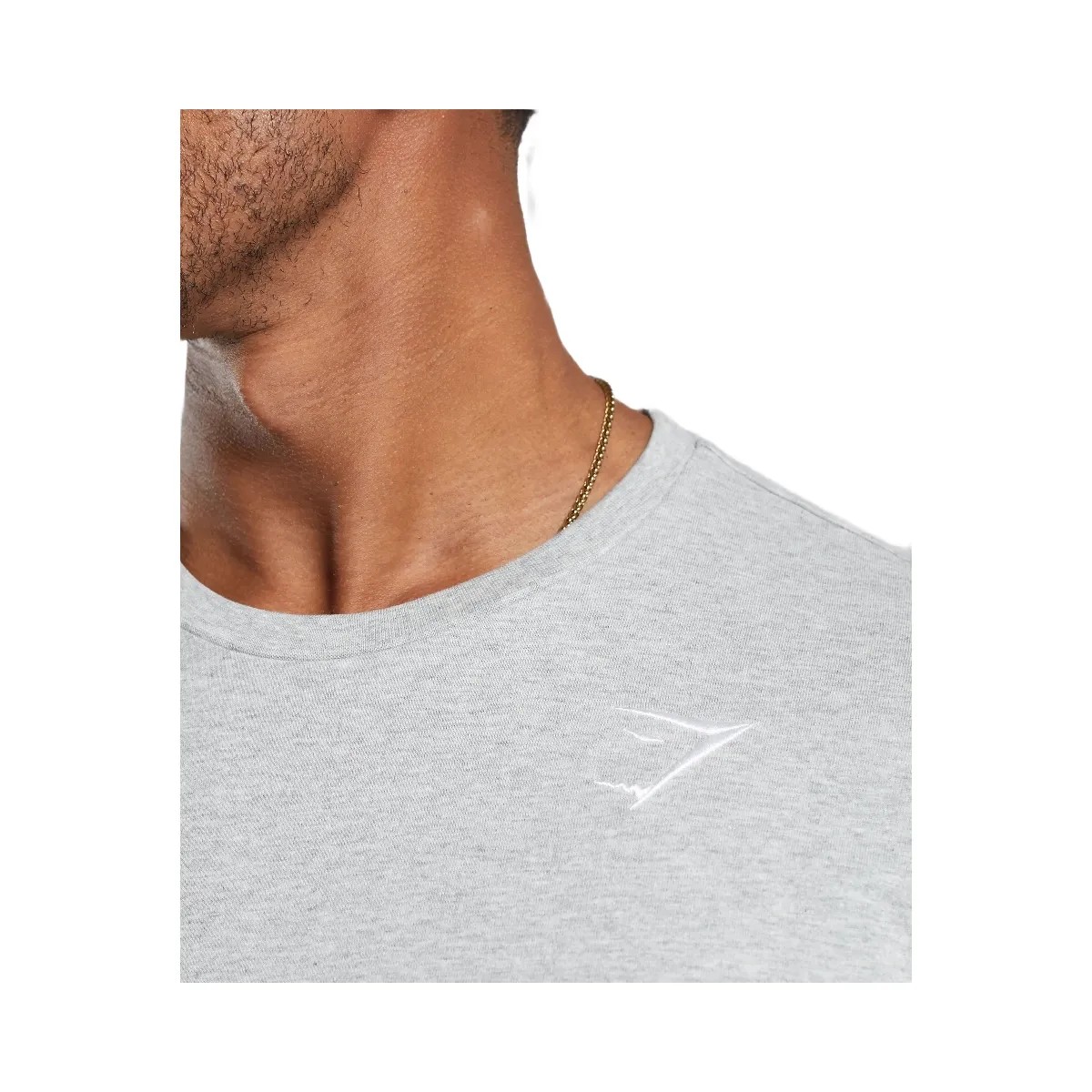 Gymshark Crest Long Sleeve T-Shirt - Light Grey Marl - HypeFly India View 5