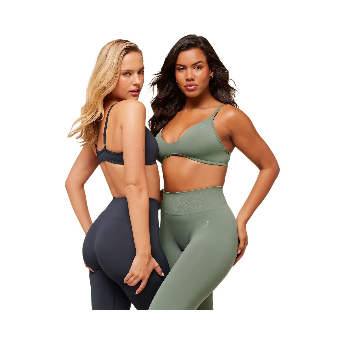 Gymshark Soft Sculpt V-neck Sports Bra - Unit Green - HypeFly India View 5
