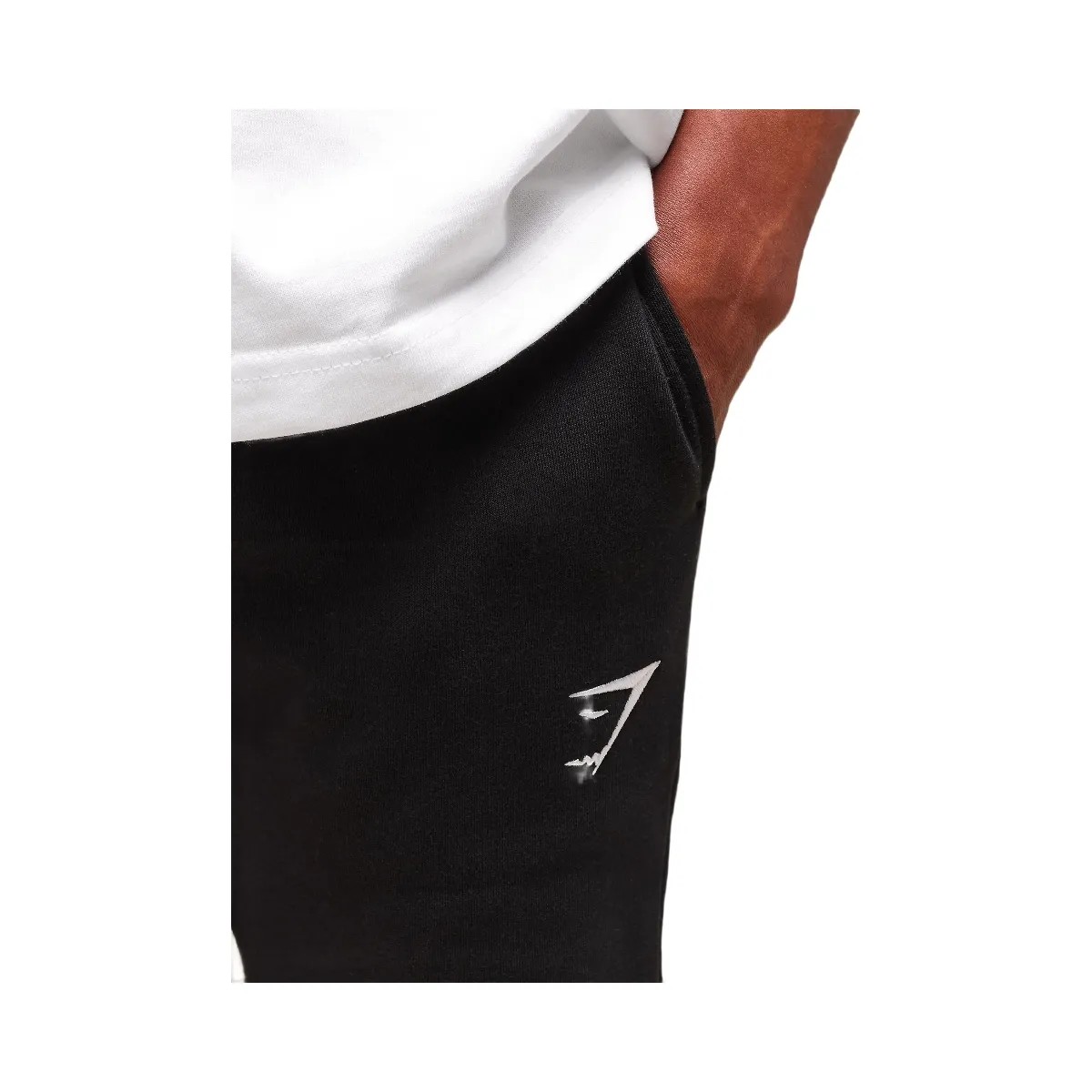 Gymshark Crest Tall Joggers - Black - HypeFly India View 6