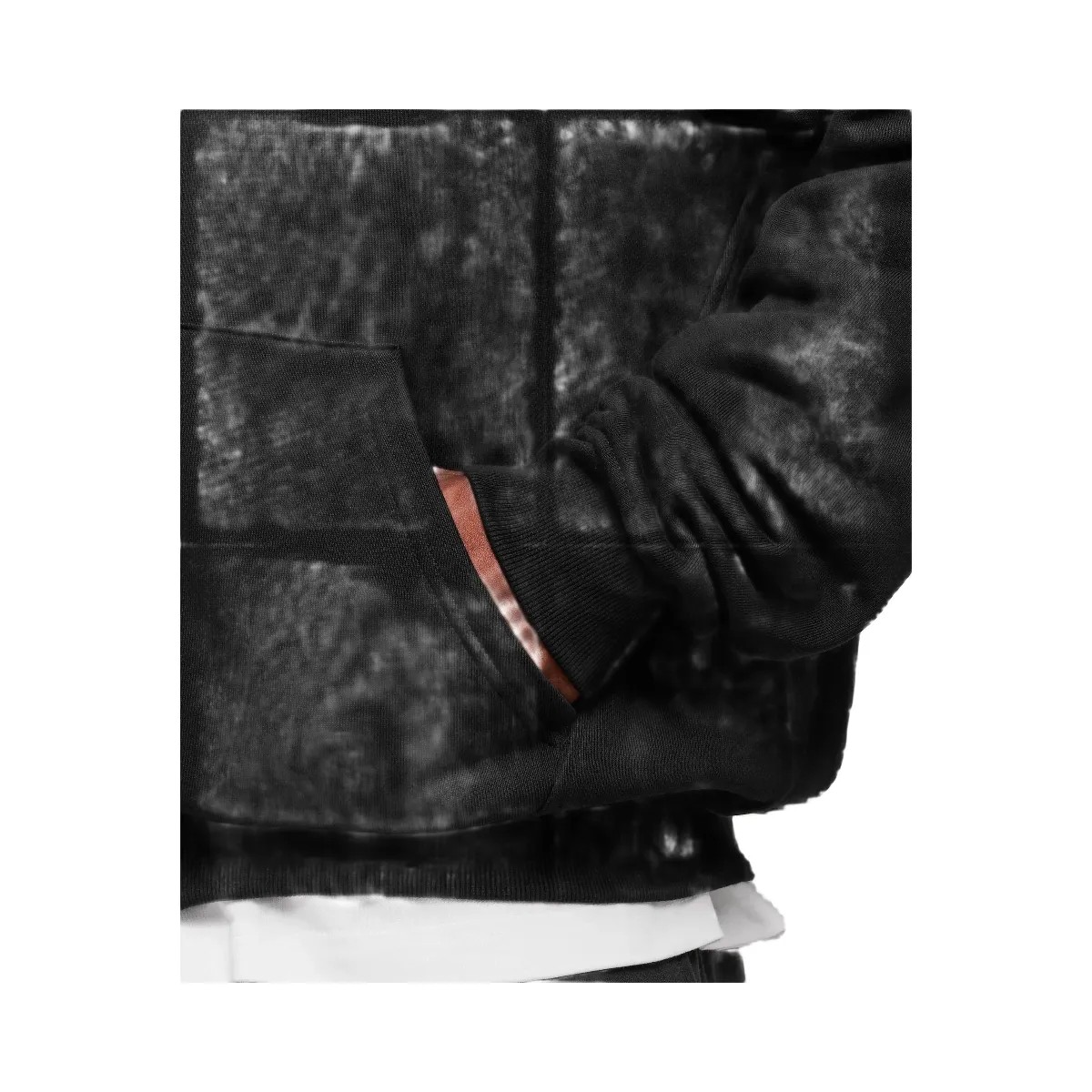 Gymshark Fade Graphic Zip Up Hoodie - Black - HypeFly India View 4