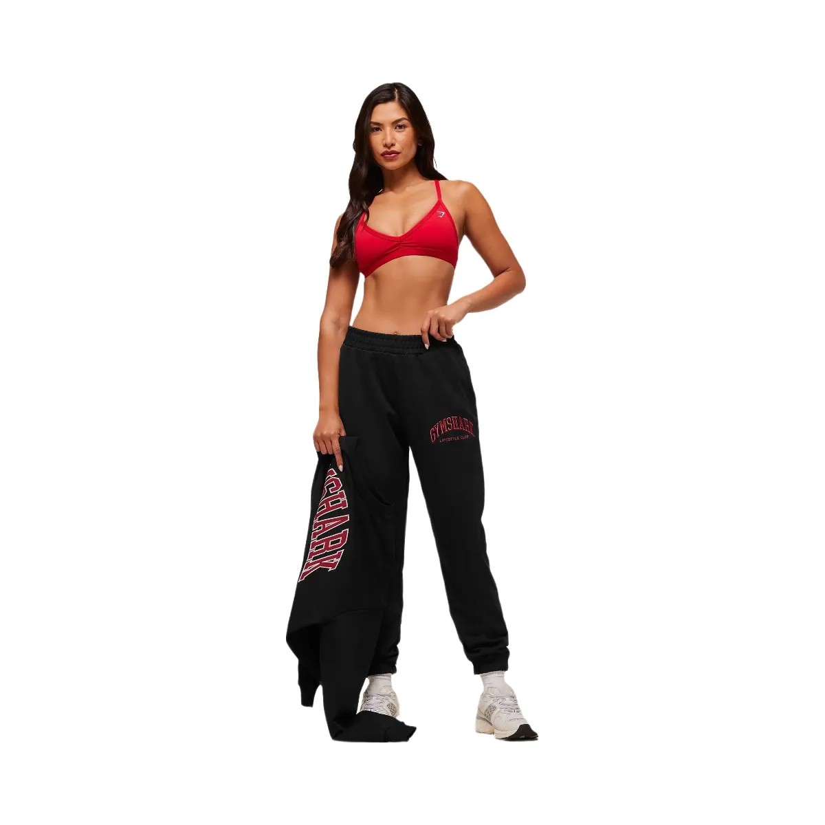 Gymshark Collegiate Graphic Joggers - Black - HypeFly India View 4