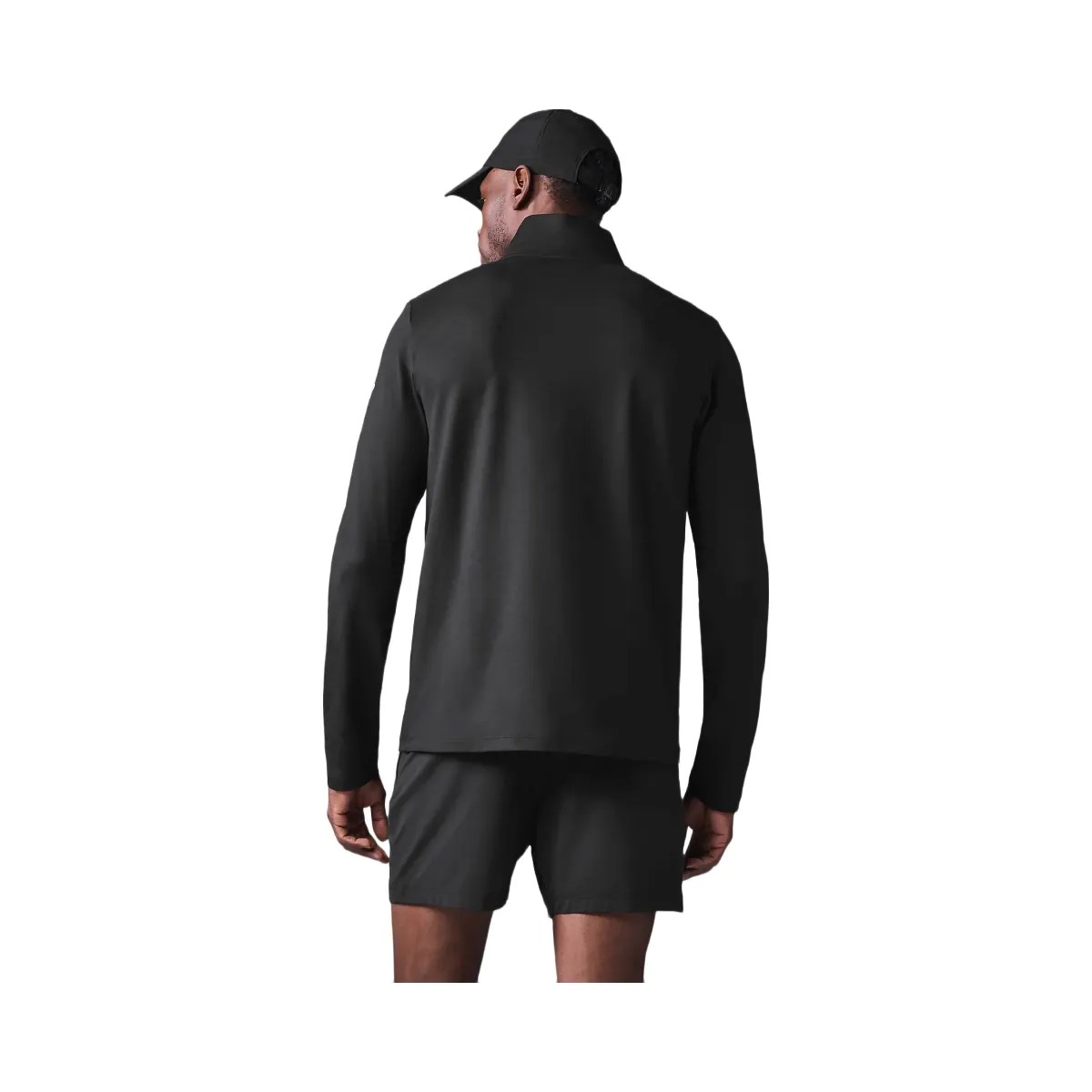 Alo Men's Conquer 1/4 Zip Reform Long Sleeve - Black - HypeFly India View 4