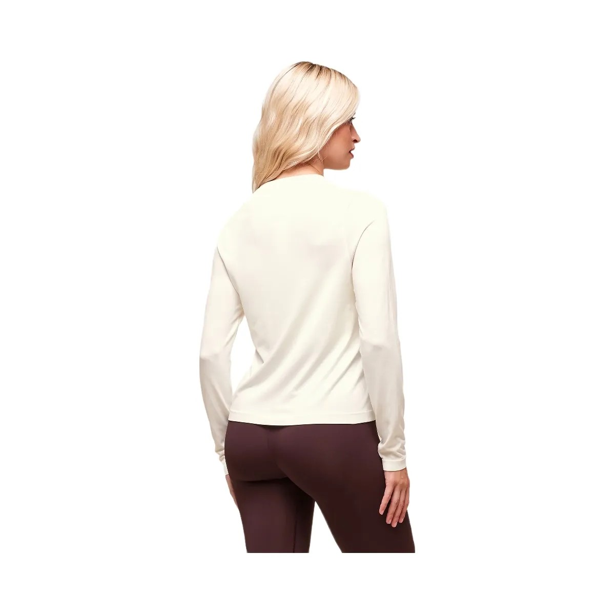 Gymshark Everyday Seamless Long Sleeve Top - Soft White - HypeFly India View 2