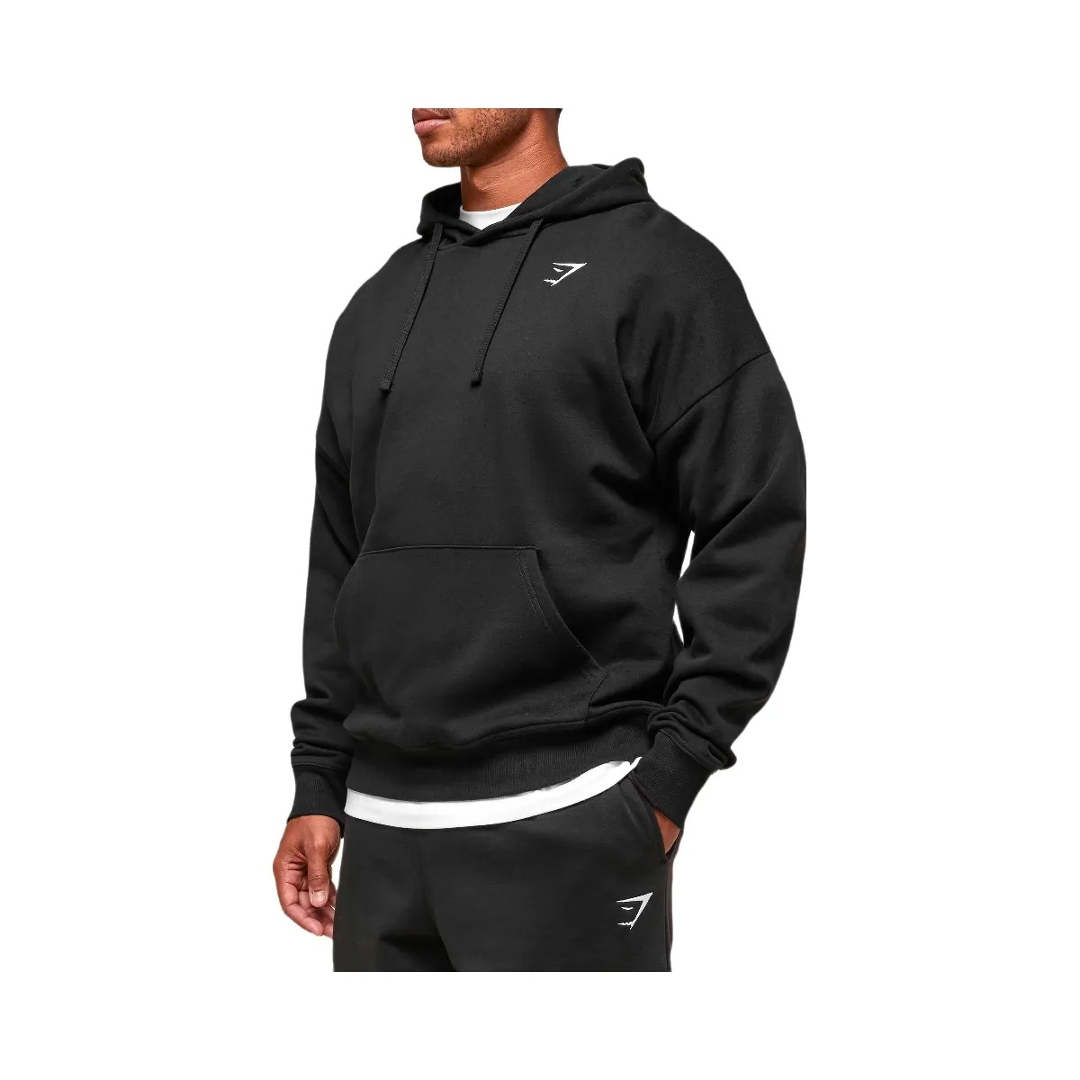 Gymshark Crest Oversized Hoodie - Black - HypeFly India View 3