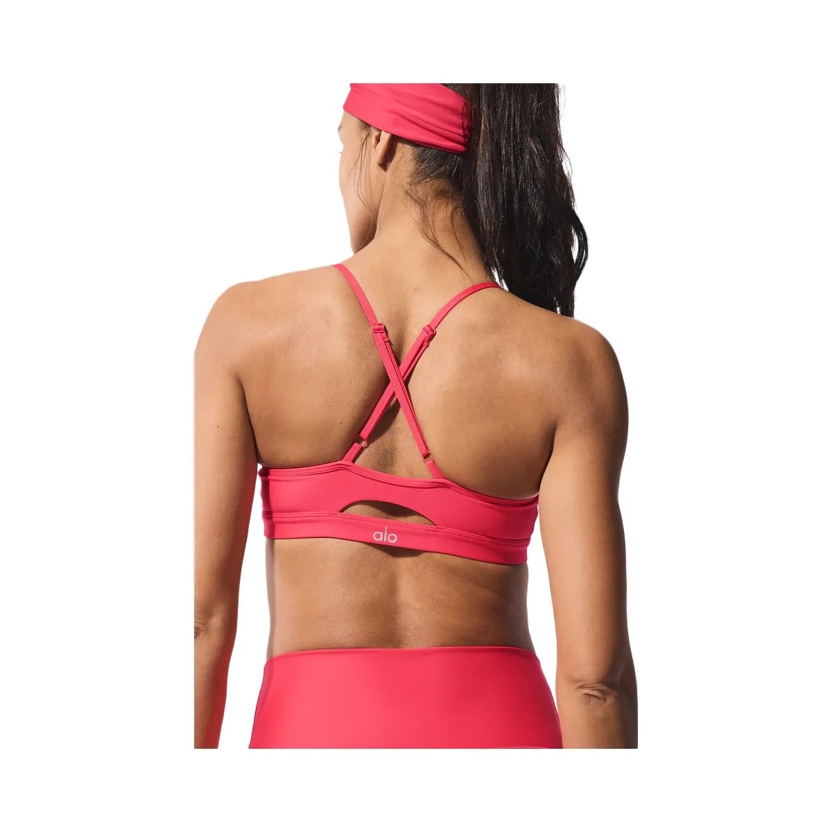 Alo Women's Airlift Intrigue Bra - Candy Red - HypeFly India View 3