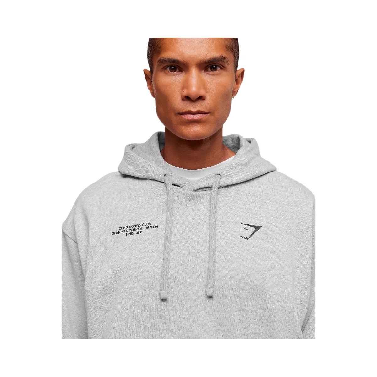 Gymshark Conditioning Club Hoodie - Light Grey Core Marl - HypeFly India View 6
