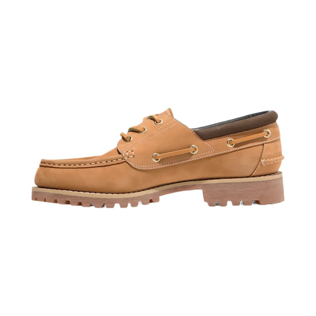 Timberland Authentics 3-Eye Boat Shoe Wheat Nubuck Men'S - HypeFly India View 5