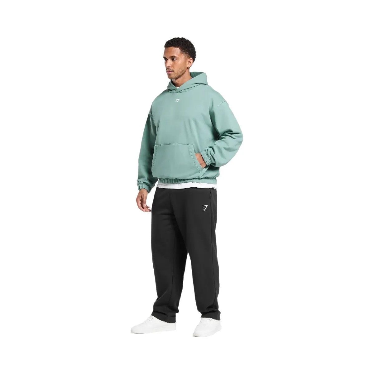 Gymshark Rest Day Essentials Boxy Hoodie - Celeste Blue - HypeFly India View 4