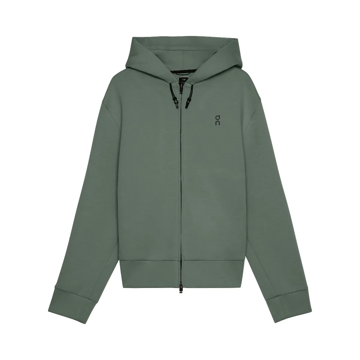 On Focus Tech Zip Hoodie Olive - HypeFly India View 1