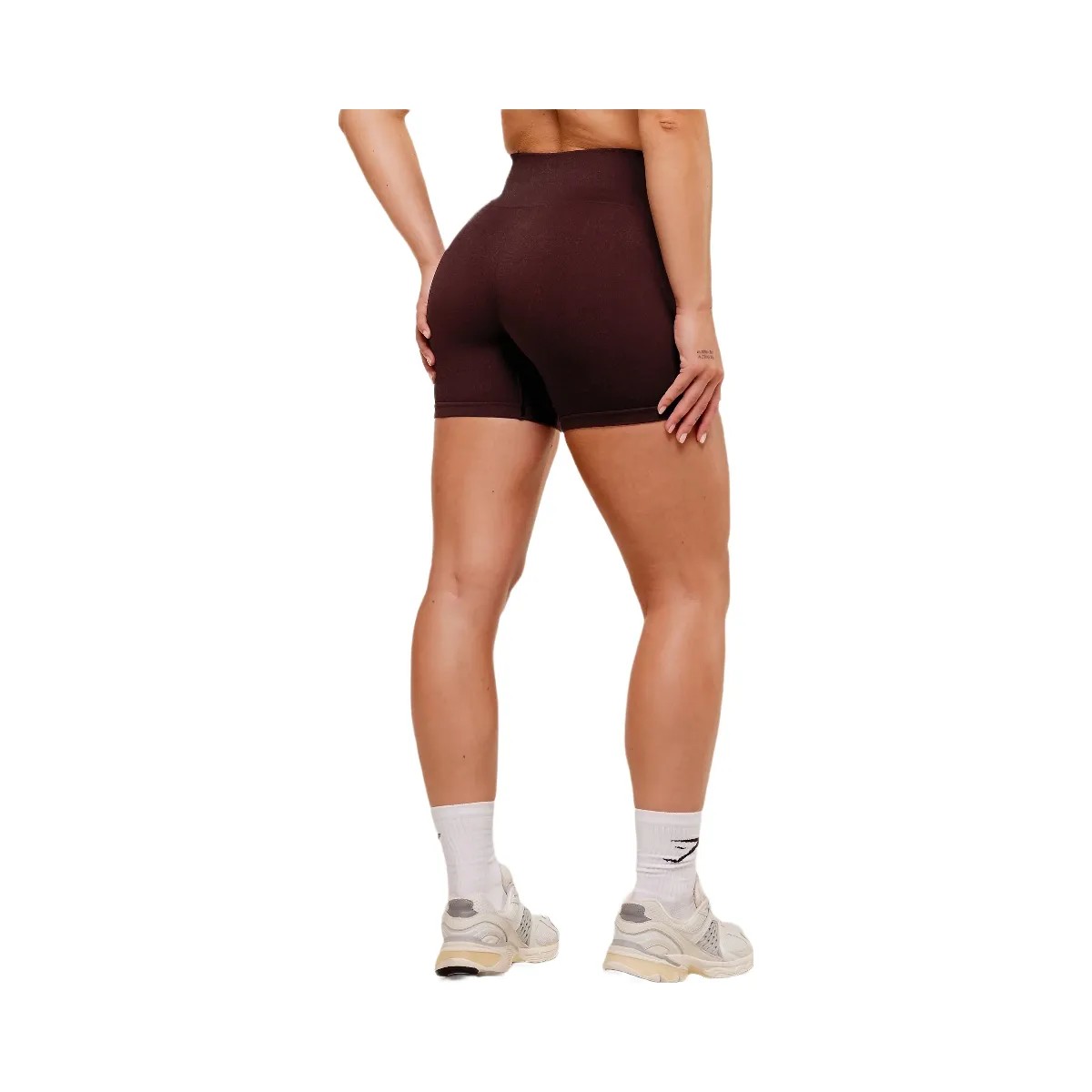 Gymshark Adapt Fleck x Whitney Seamless Shorts - Cherry Purple/Rich Maroon - HypeFly India View 3