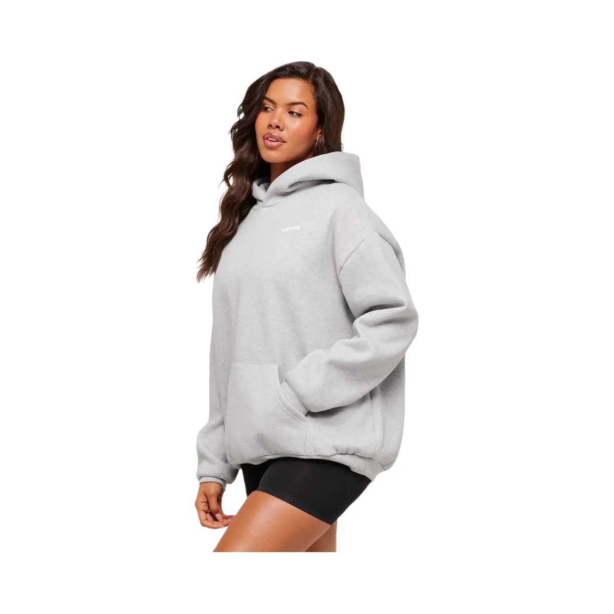 Gymshark Cosy Luxe Hoodie - Soft Grey Marl - HypeFly India View 2