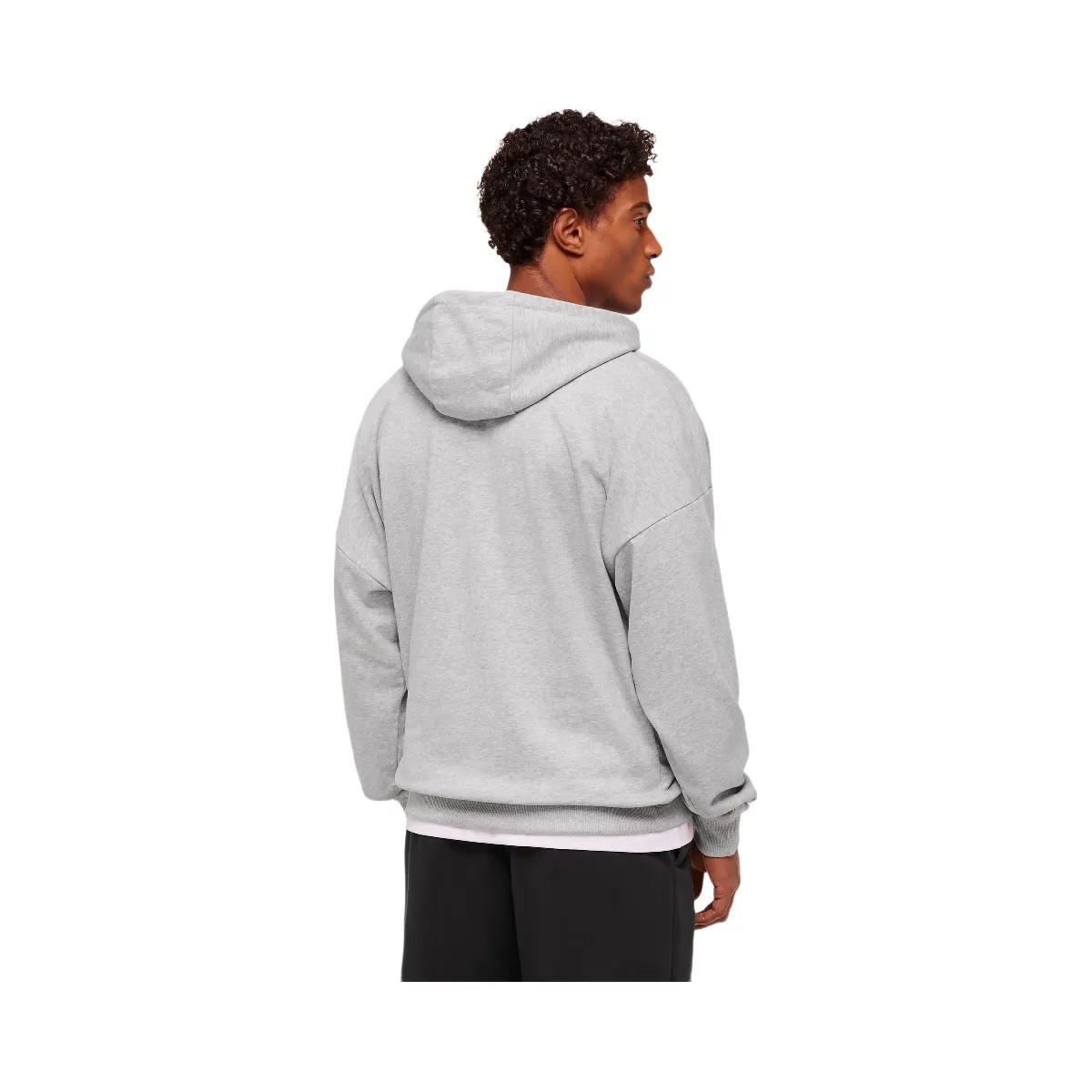 Gymshark Worn Graphic Hoodie - Light Grey Core Marl - HypeFly India View 2