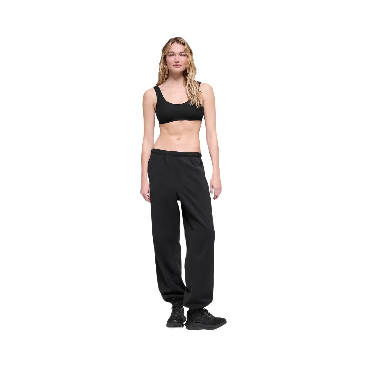 Alo Women's Polar Fleece High-Waist Retreat Jogger - Black - HypeFly India View 1