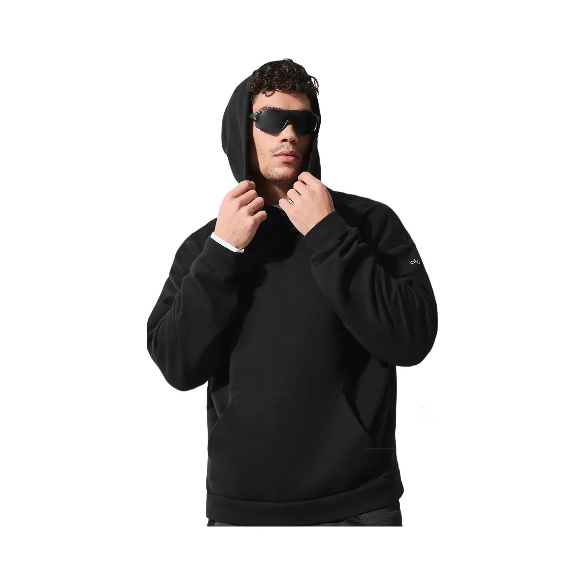 Alo Men's Chill Hoodie - Black - HypeFly India View 1