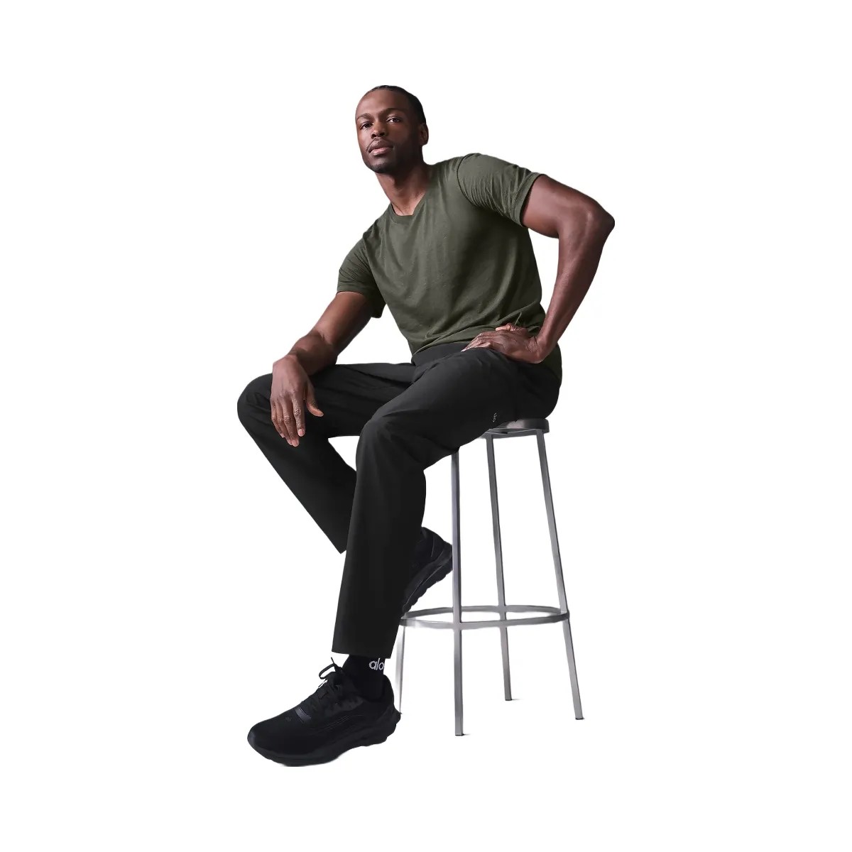 Alo Men's Repetition Pant - Black - HypeFly India View 5