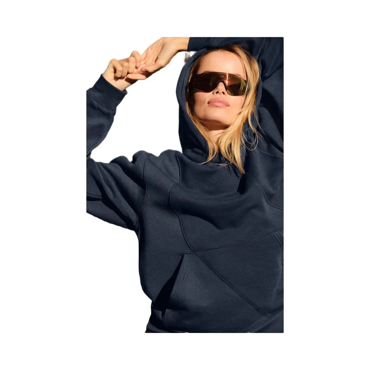 Alo Women's Make Waves Hoodie - Navy Tonal - HypeFly India View 5