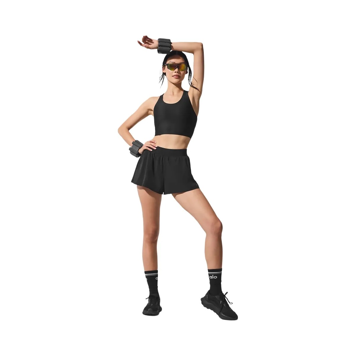 Alo Women's Airlift Super Sleek Bra Tank - Black - HypeFly India View 4