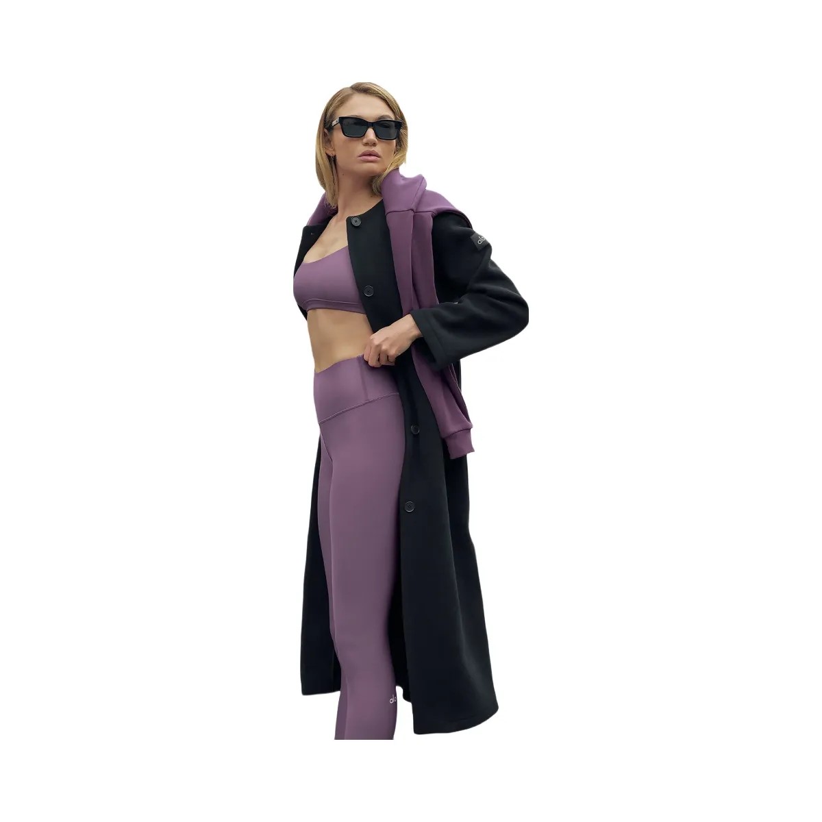 Alo Women's 7/8 High-Waist Airlift Legging - Plum Kiss - HypeFly India View 6