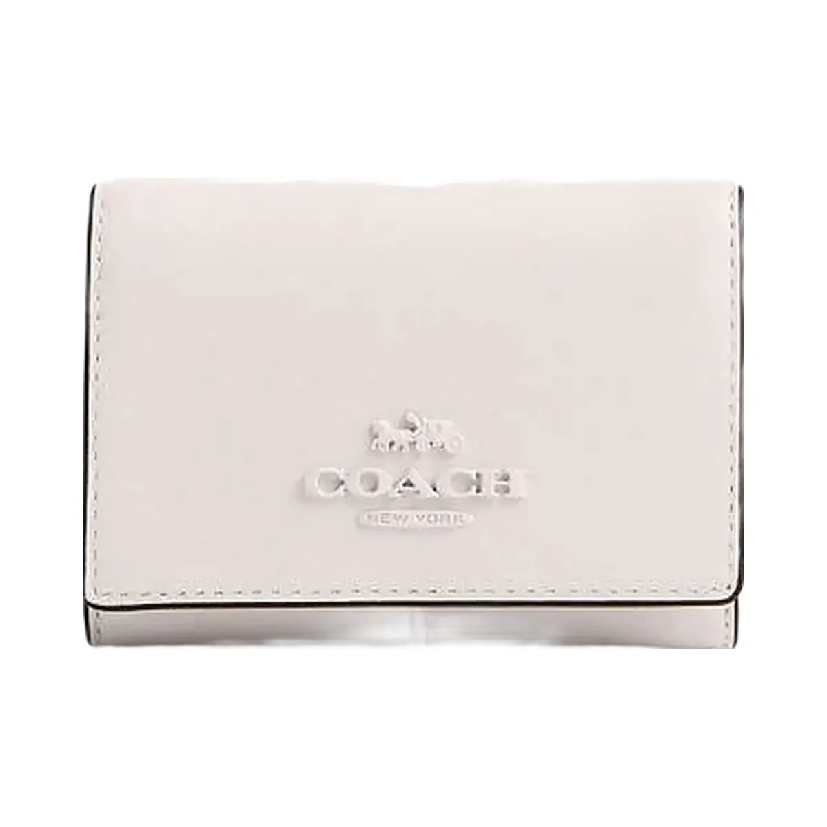 Coach Micro Wallet Leather-Silver-Chalk - HypeFly India View 4