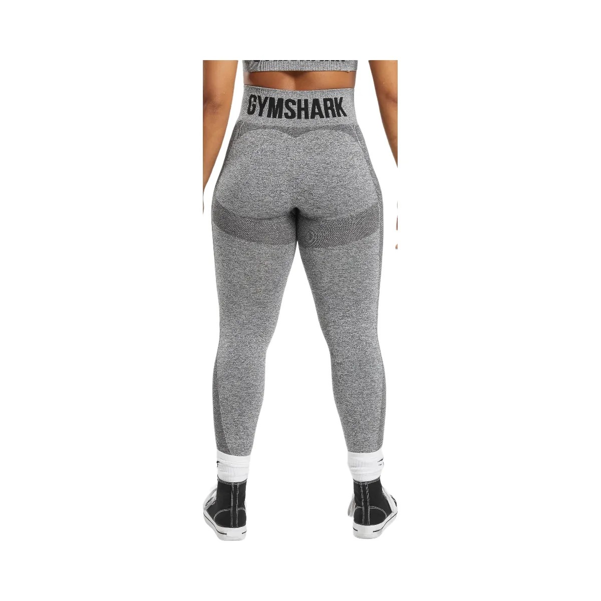 Gymshark Flex High Waisted Leggings - Charcoal Marl - HypeFly India View 2