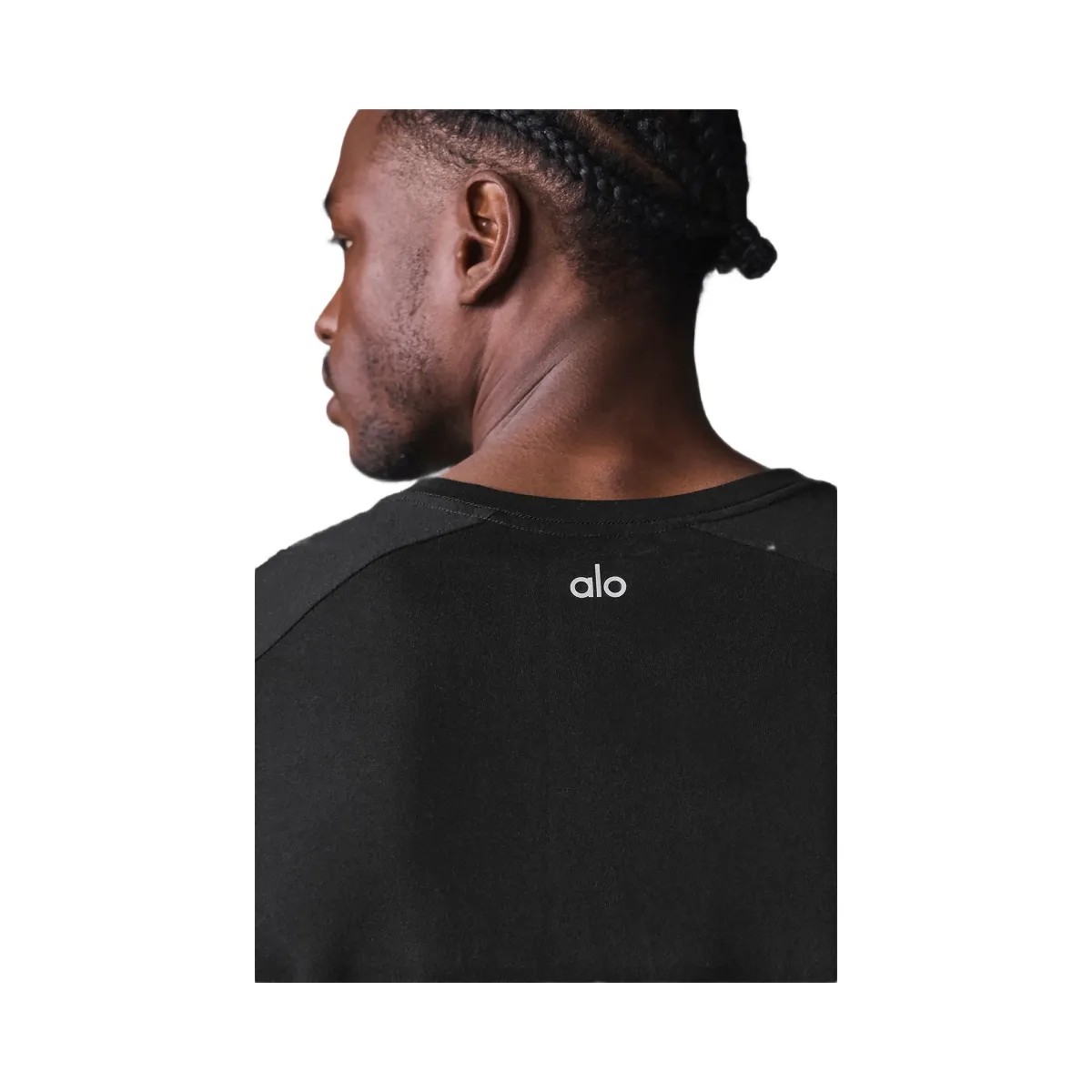 Alo Men's Triumph Raglan Tee - Black - HypeFly India View 3