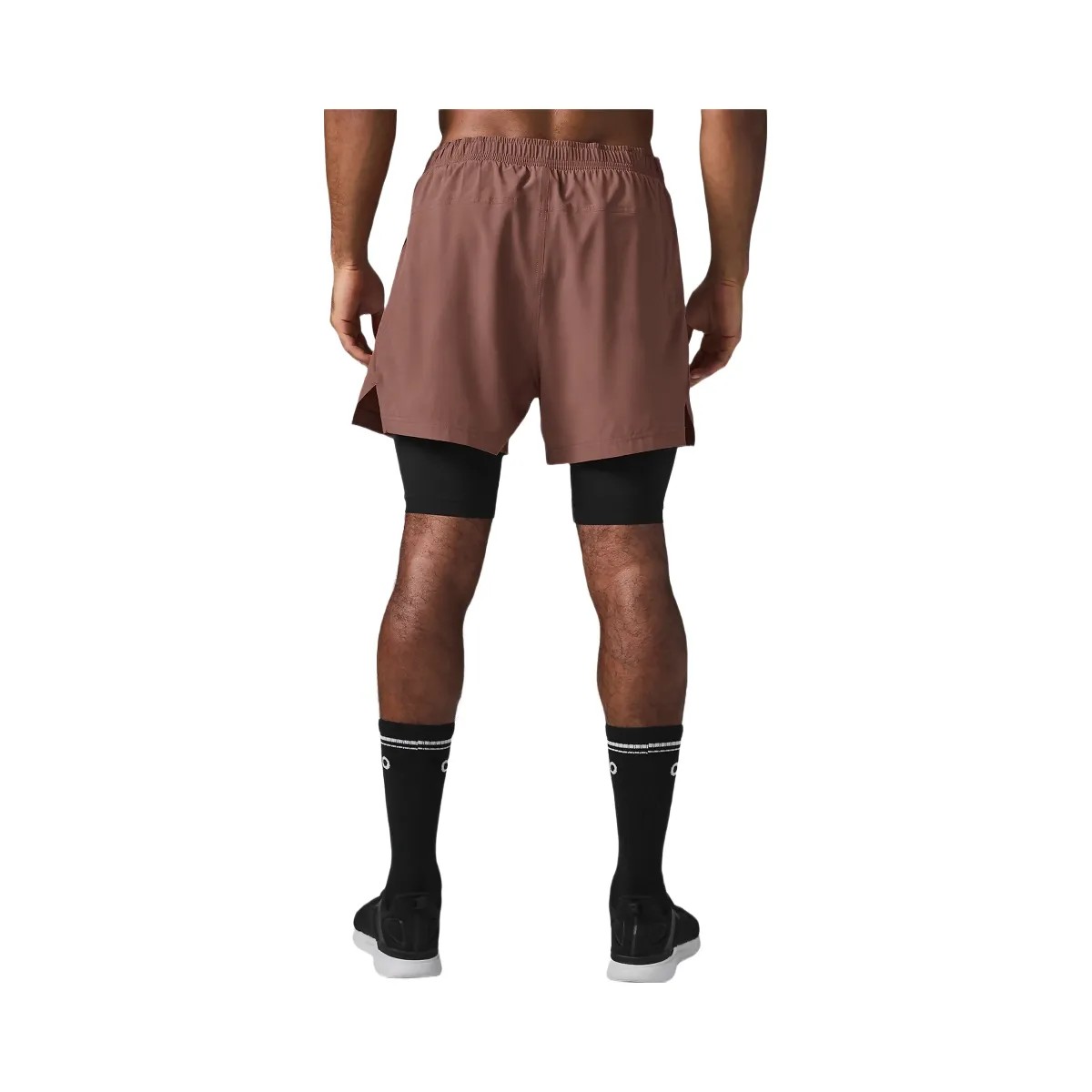 Alo Men's 5" Revival 2-In-1 Short - Chestnut/Black - HypeFly India View 3