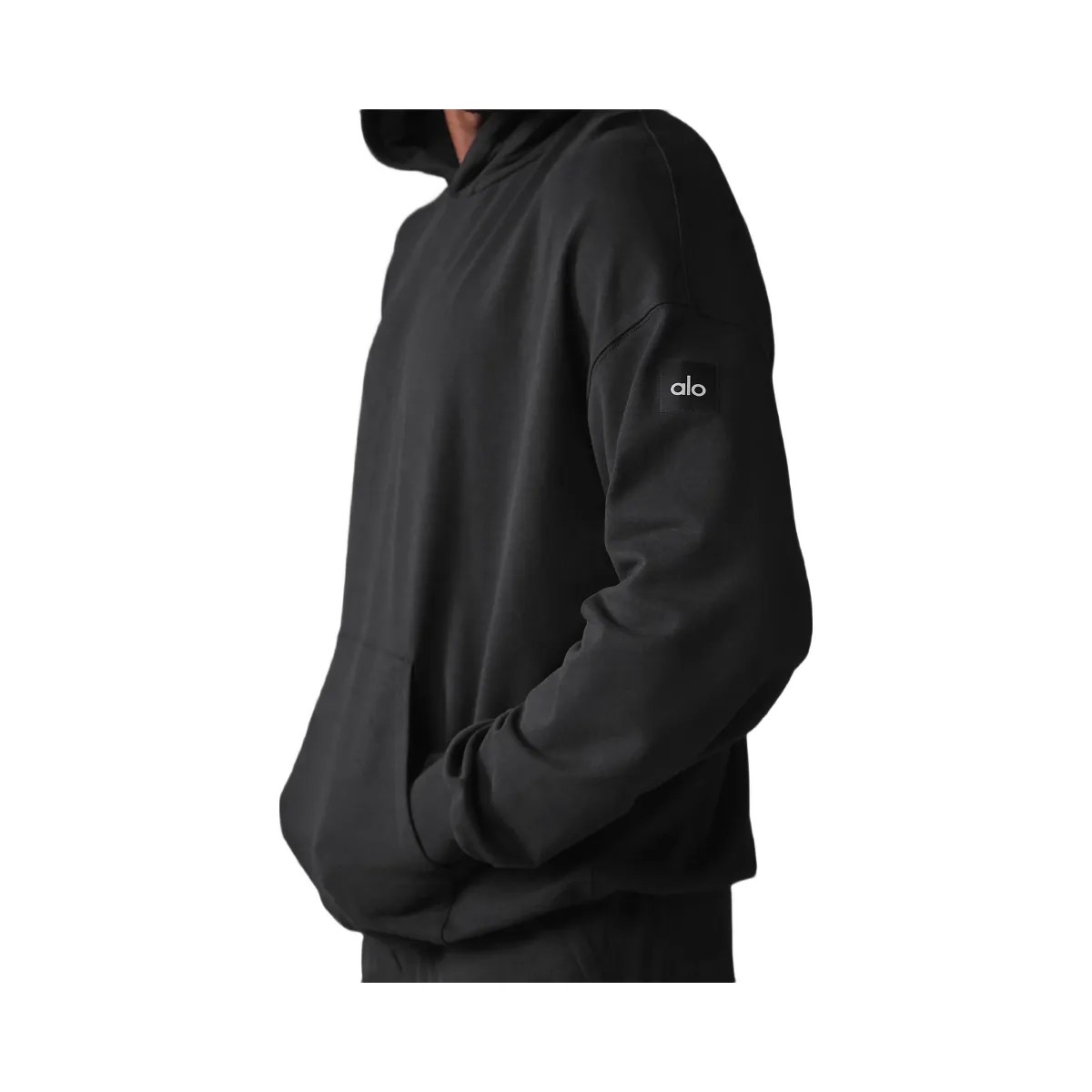 Alo Men's Double Take Hoodie - Black - HypeFly India View 3