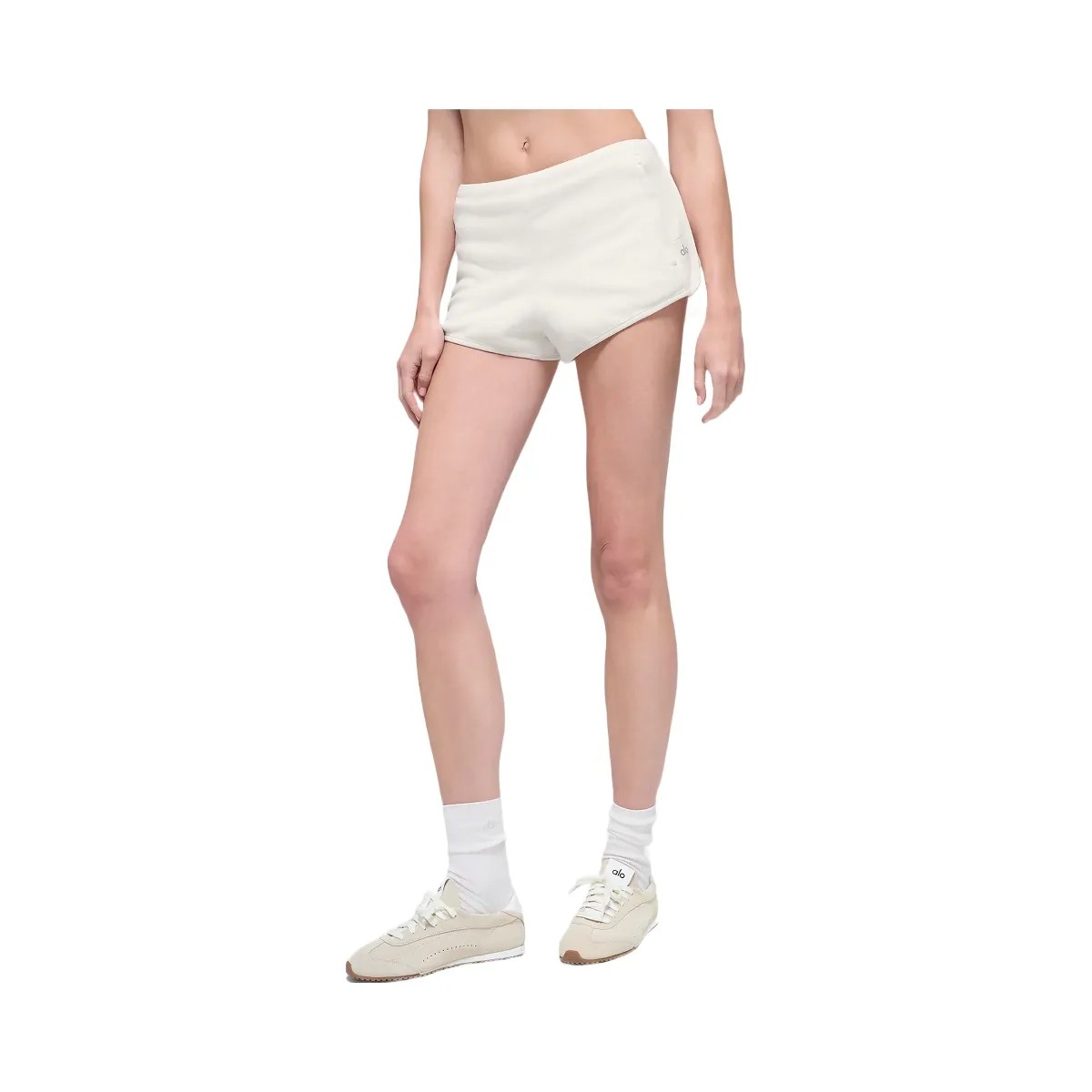 Alo Women's Polar Fleece Retreat Short - Ivory - HypeFly India View 1