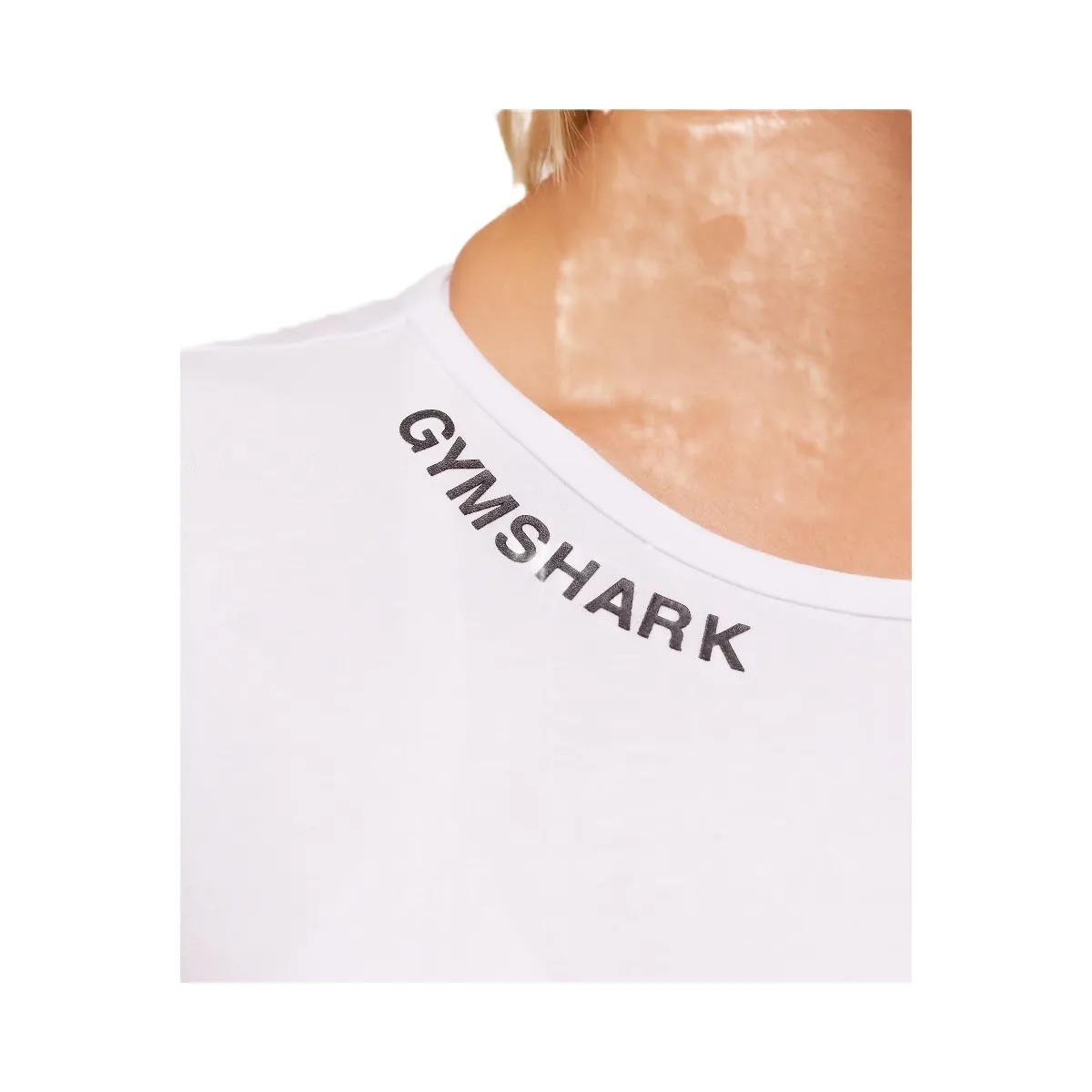 Gymshark Embroidered Logo Crop Top - White - HypeFly India View 6