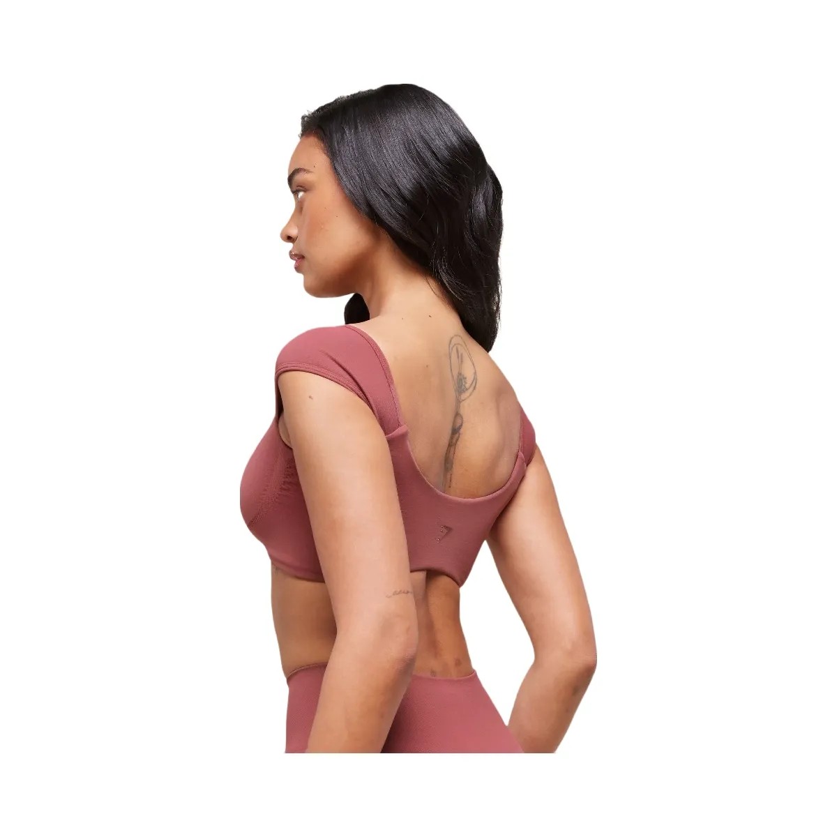 Gymshark Soft Sculpt Cap Sleeve Bralette - Washed Berry Pink - HypeFly India View 2