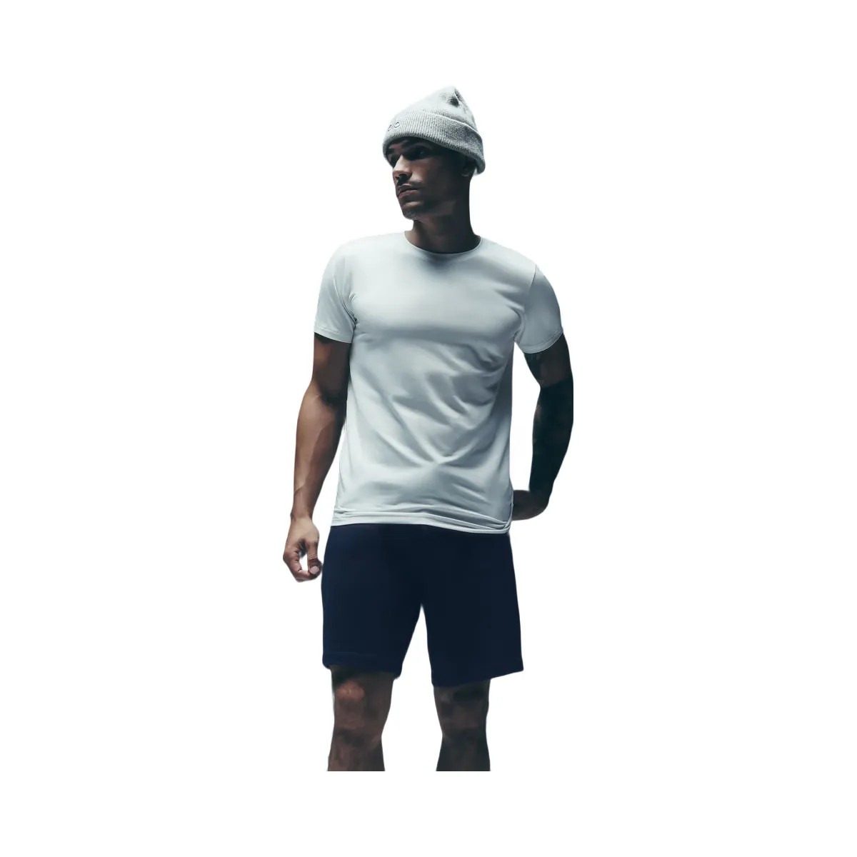Alo Men's Conquer Reform Crewneck Short Sleeve - White - HypeFly India View 6
