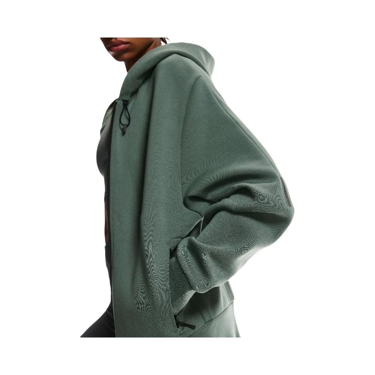 On Focus Tech Zip Hoodie Olive - HypeFly India View 2