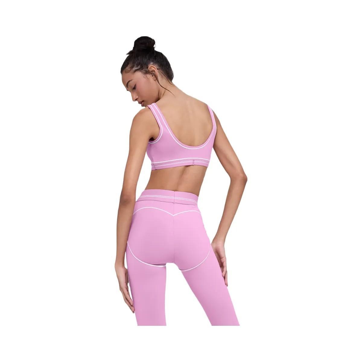 Alo Women's Airbrush Heart Throb Bra - Candy Heart Pink/White - HypeFly India View 2