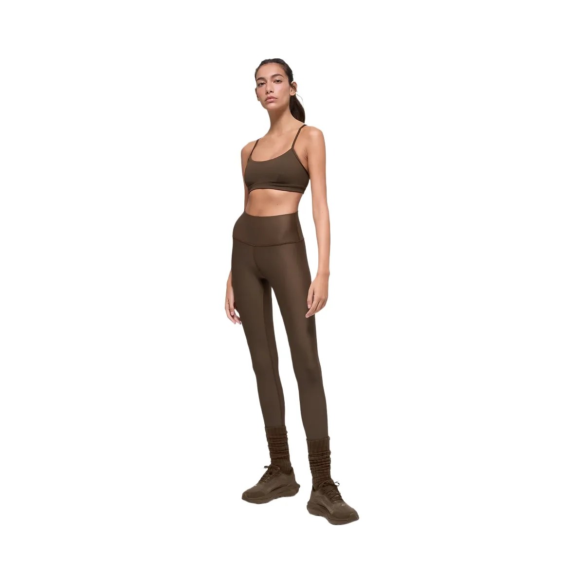 Alo Women's Airlift Winter Warm High-Waist Legging - Espresso - HypeFly India View 5