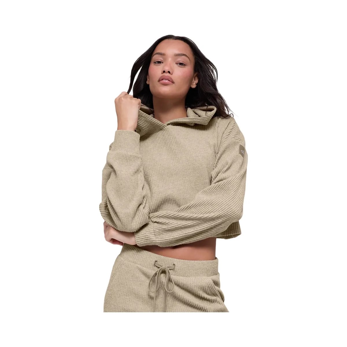 Alo Women's Muse Hoodie - Gravel Heather - HypeFly India View 1