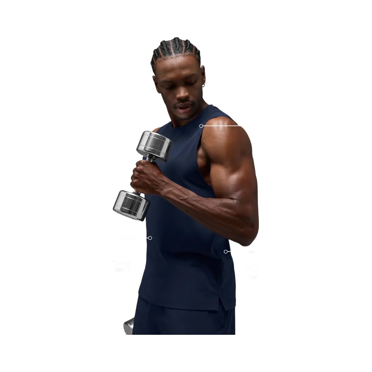 Alo Men's ALO Vapor Muscle Tank - Navy - HypeFly India View 2