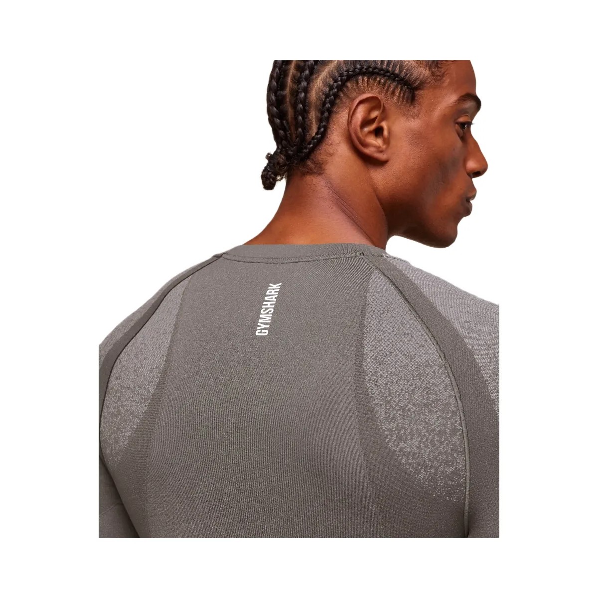 Gymshark Shadow Seamless Long Sleeve T-Shirt - Meteor Grey - HypeFly India View 6