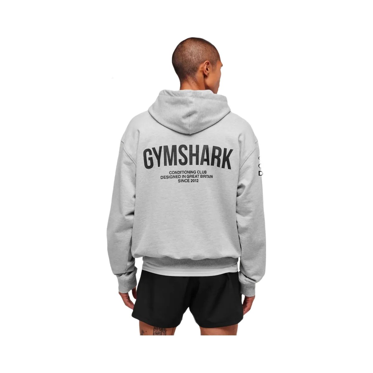 Gymshark Conditioning Club Hoodie - Light Grey Core Marl - HypeFly India View 3