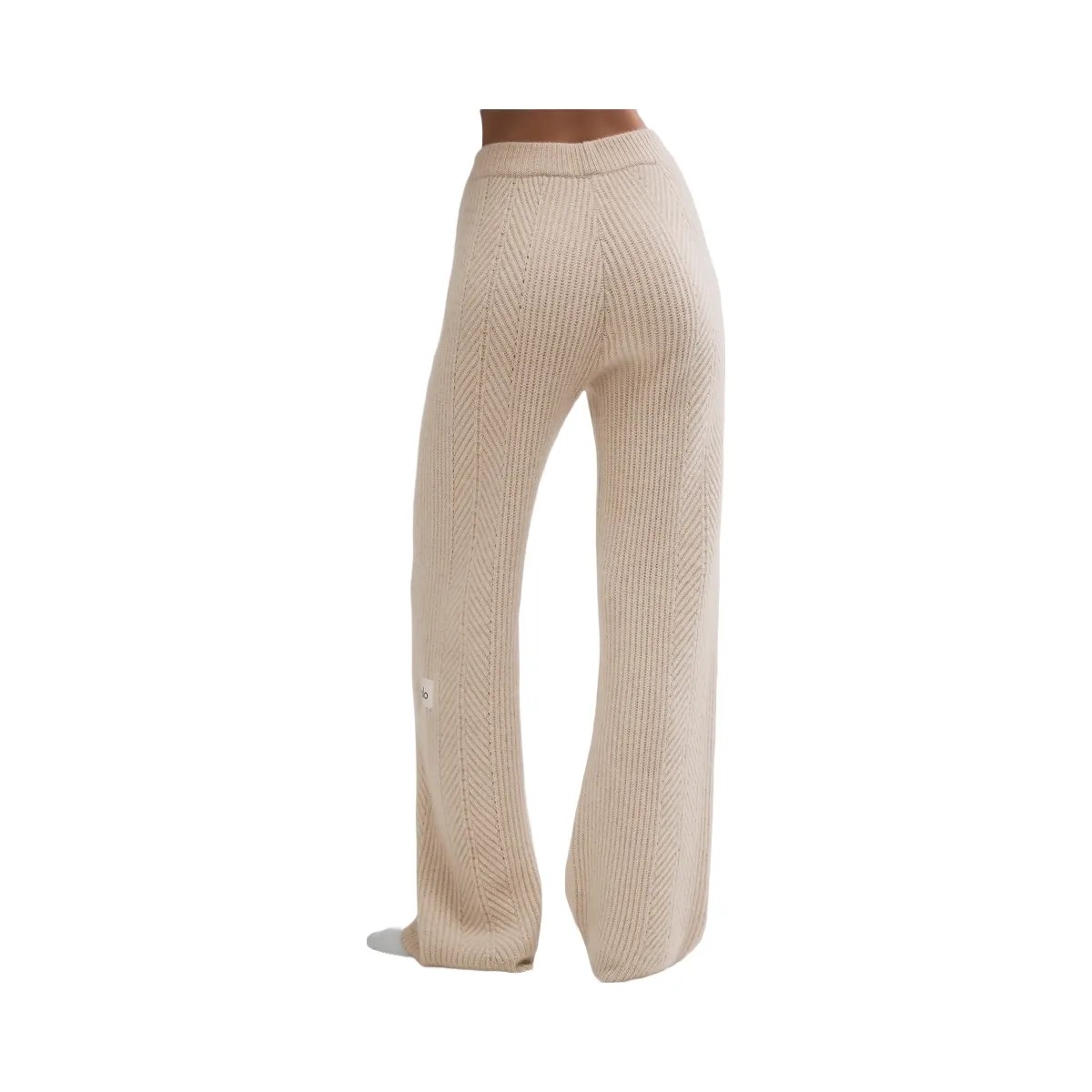 Alo Women's Winter Magic Cashmere Wide Leg Pant - Birch Heather - HypeFly India View 3