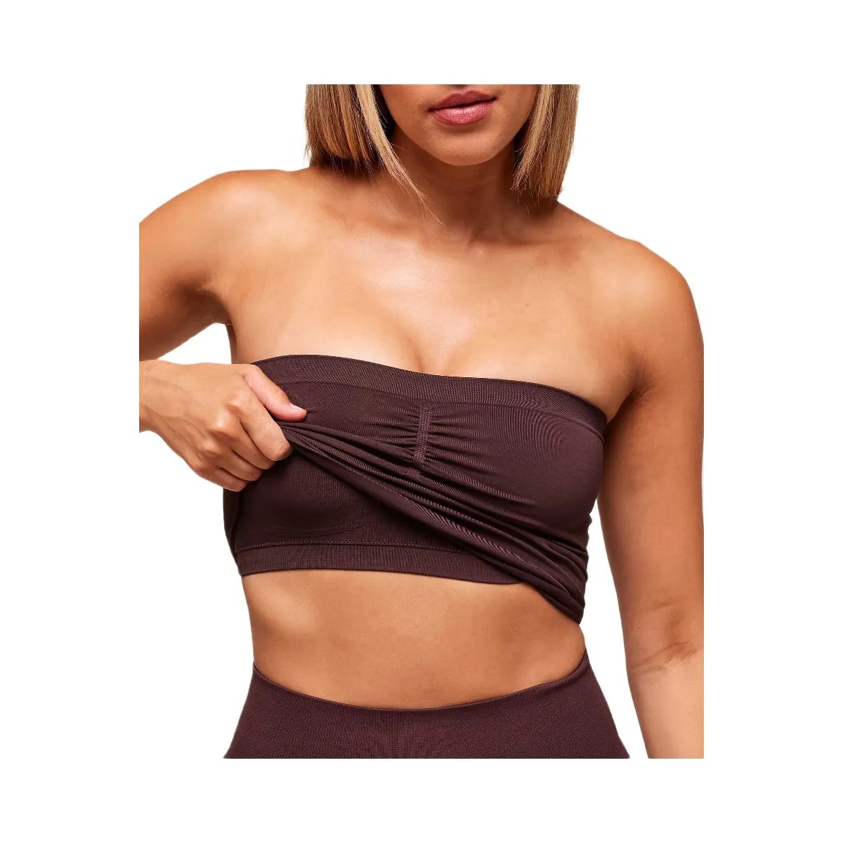 Gymshark Everyday Seamless Midi Tube Top - Cherry Purple - HypeFly India View 5