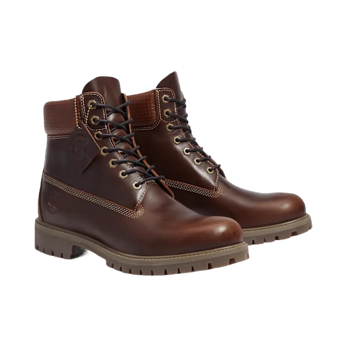 Timberland Premium 6-Inch Waterproof Boot Brown Full-Grain/Black Men'S - HypeFly India View 1
