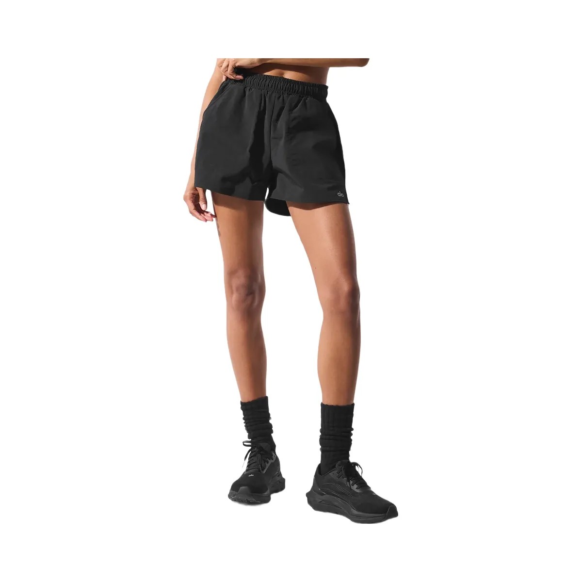 Alo Women's Alumni Short - Black - HypeFly India View 1